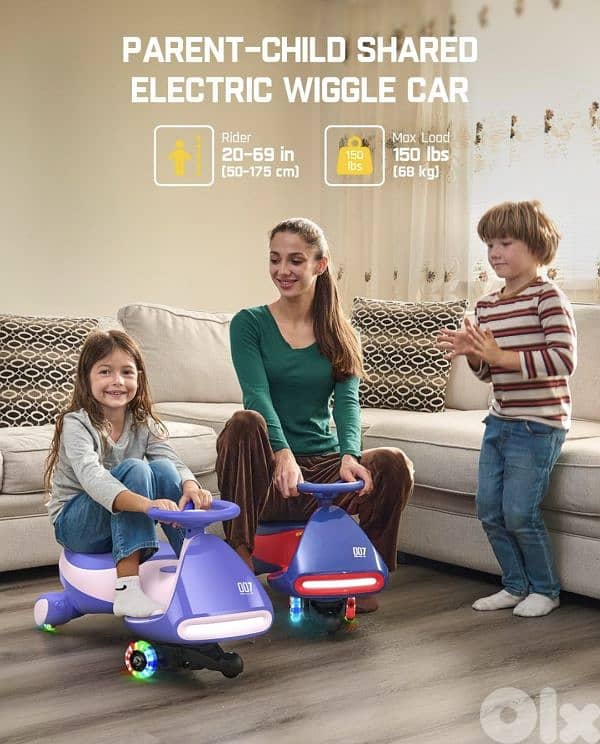 FanttikRide N7 Pro Electric Wiggle Car with Pedal,Rechargeable battery 7