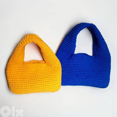 Handmade crochet donut handbag thick and durable small and medium size