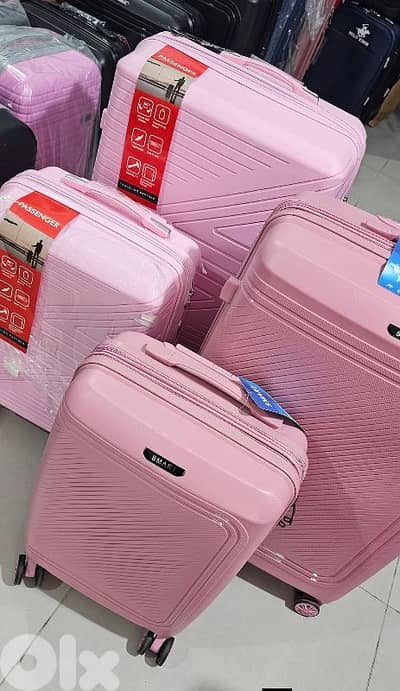 8I-539225 pink travel bags sets polycarbonate unbreakable