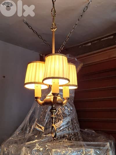 3 lamps antique french chandelier