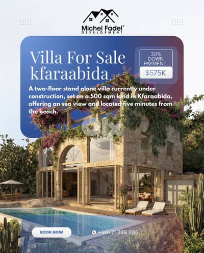 MF1003 Standalone Villa for Sale–Kfaraabida فيلا مستقلة للبيع-كفرعبيدا