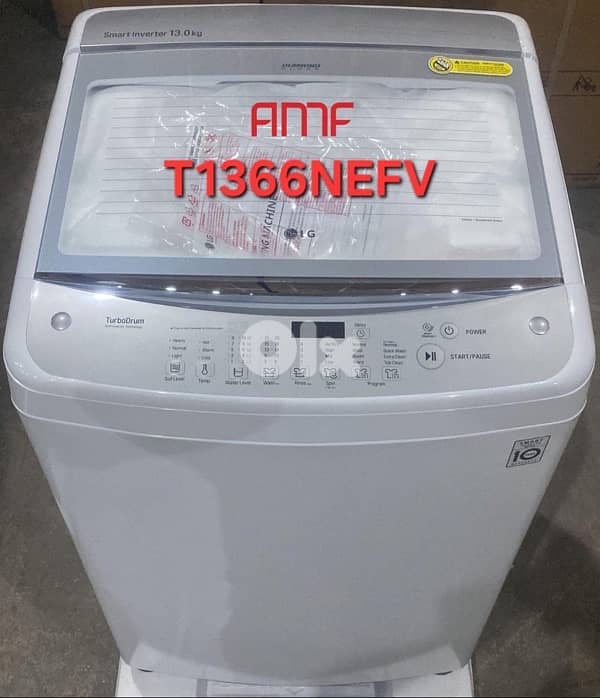 LG غسالة توب لود T1366NEHV2 available 13,16,18,19Kg Top Loader 7