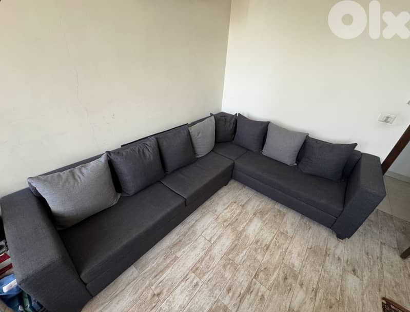 Couch Corner - L-Shape Sofa - Like New- اوضة قعدة زاوية 1