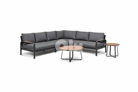 Luxury L-Shaped Charcoal Lounge Suite
