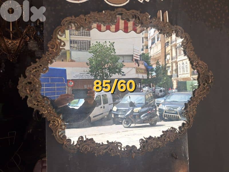 مراية برونز اسباني مميزة ناعمة انتيك قديمة 1