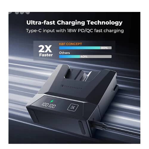 K&F SONY NP-FZ100 BATTERY AND CHARGER-KF28.0089 5