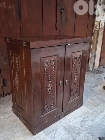 antique eastern wooden massif wood bar