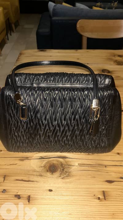 Coach Black Gathered Twist Leather Madison