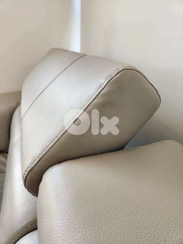 Gray leather sofa 1