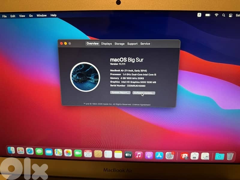 Macbook Air 2014 11 Inch Core I5 128GB 4GB Ram With Charger 1