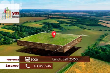 Mayrouba 1000m2 | Residential Land | Coeff 25/50 | WA