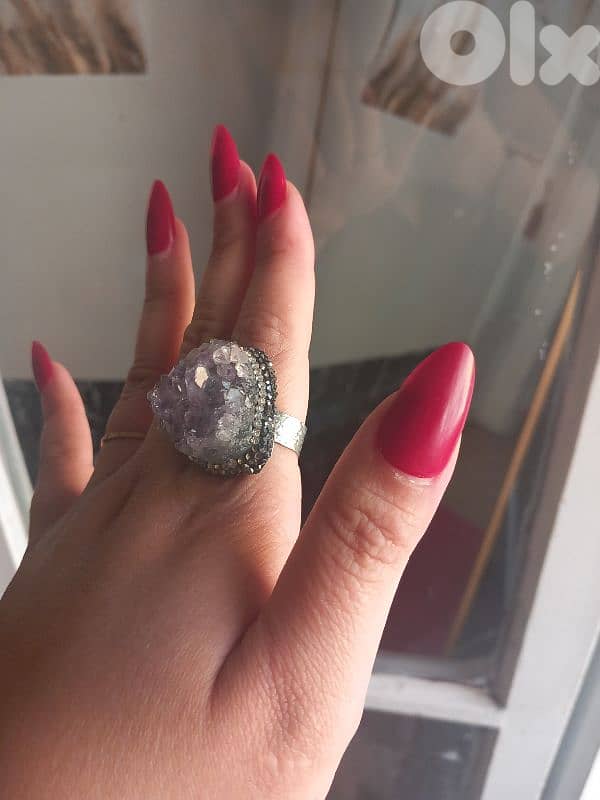 Amethyst stone ring 3