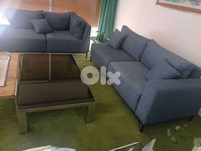 Living room 2 pieces blue color