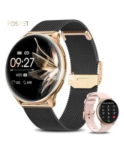 FOSMET Smartwatch for Women – Bluetooth Calling – Brand New