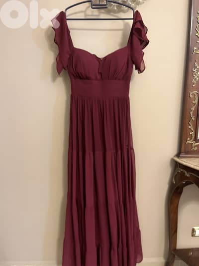Burgundy Evening Dress