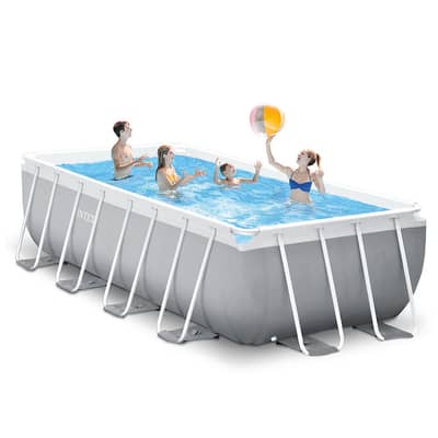 Intex Prism Frame Rectangular Pool Set 488x244x107 CM -طقم مسبح مستطيل