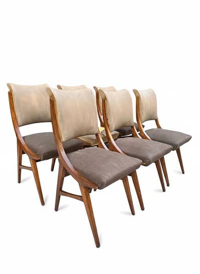 vintage chair 1950’s كراسي سفرة عدد ٦ تصميم الخسمينات موديل روعة