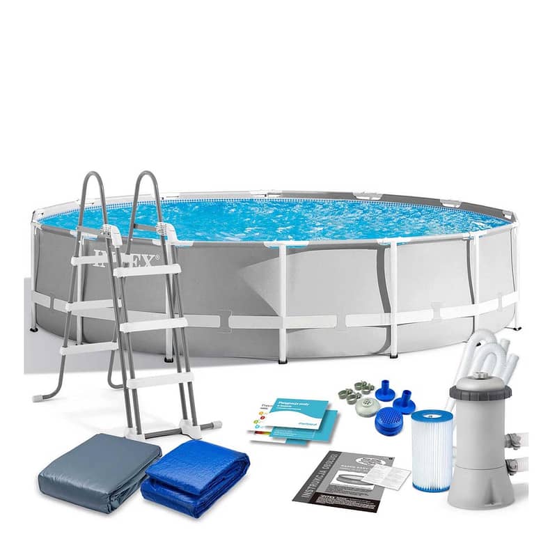 Intex Prism Frame Pool Set 427x107 CM-انتكس طقم حمام سباحة بإطار بريزم 1