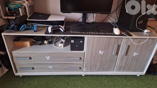 used tv table and book shelves  in excellent condition