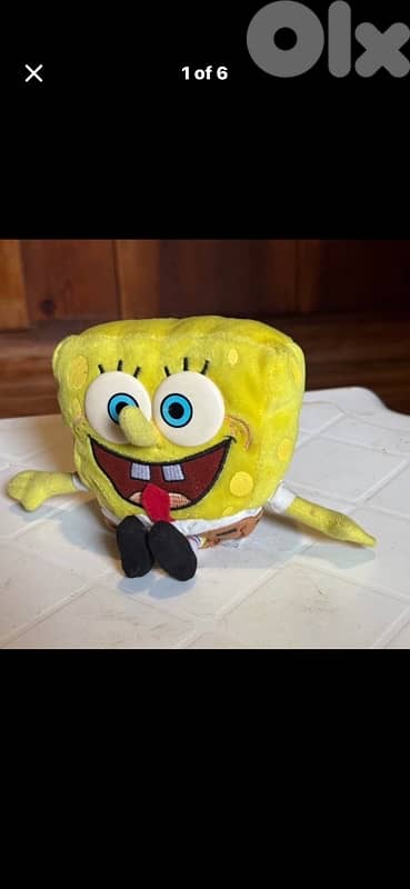 Rare 2003 Applause SpongeBob SquarePants Beanbag Toy