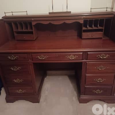 Antique wood decorative desk