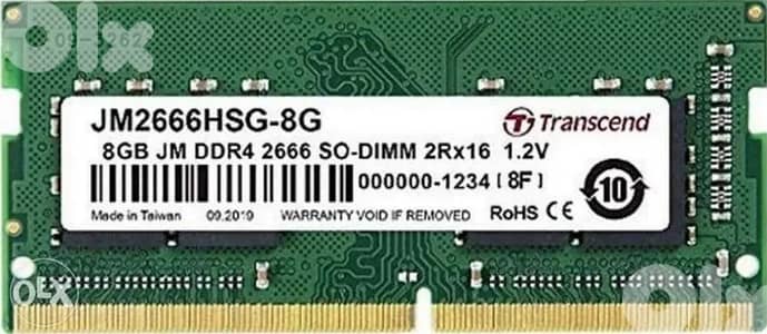 Transcend 8GB JM DDR4 2666 SO-DIMM $20