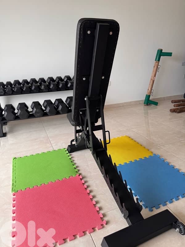 Dumbells and rack and bench 3