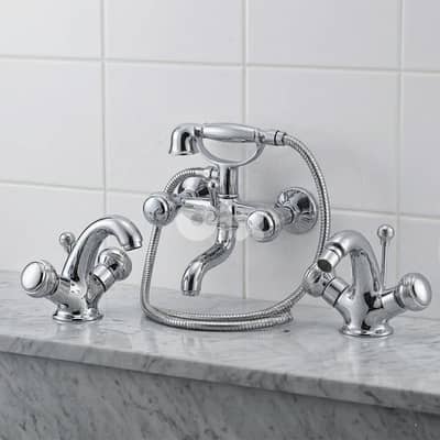 Bathroom mixers set - خلاطات حوض وبانيو وبيديه