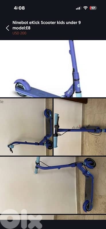 Ninebot electric scooter for kids under 9
