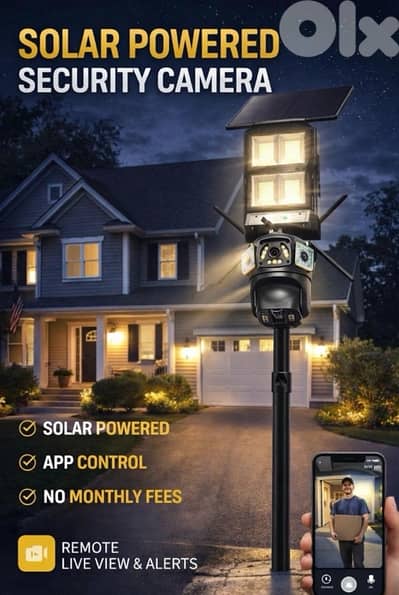 3 lenses security camera