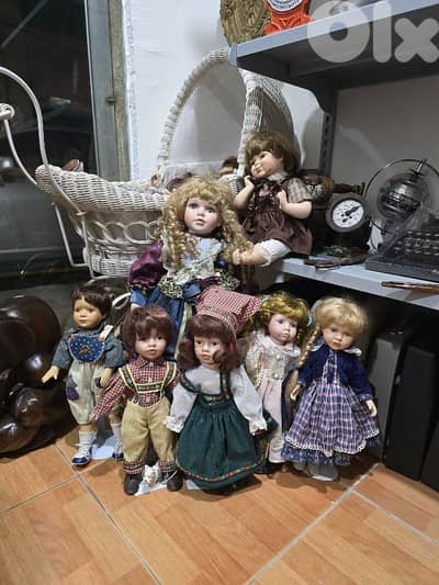 Vintage porcelain dolls