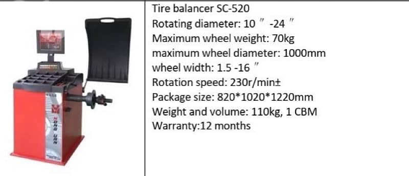 tire changing and balancing machine 5
