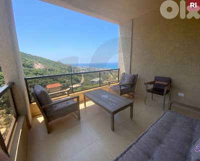 open mountain and sea view,Semi furnished,Batroun/البترون REF#RI135858