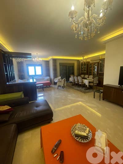 FULLY FURNISHED APARTMENT FOR RENT IN MANSOURIEH + TERRACE, (MANR-315)