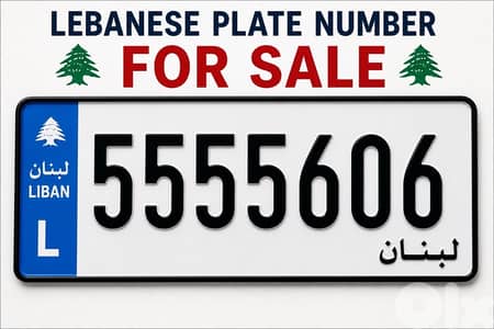 VIP plate number A 5 555 606