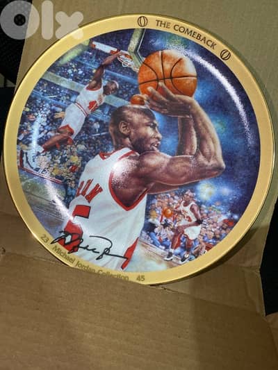 Michael Jordan Signed plate collectible