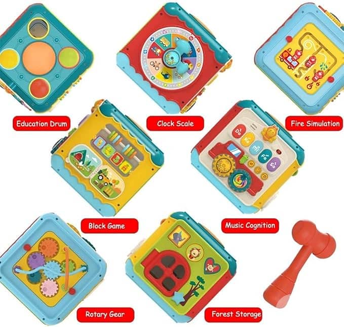 Huanger Activity Cube Toys, Kids Learning Musical Math Toy Play Cube f 3