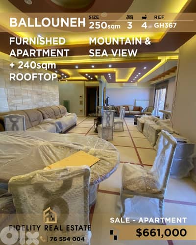 Apartment for sale in Ballouneh GH367 شقة للبيع في بلونة