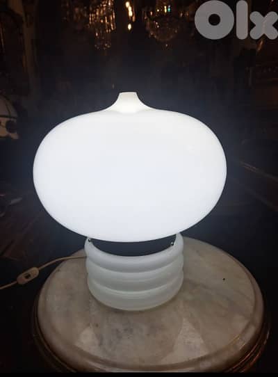 vintage lamp 70s opaline designer Italy by Carlo Nason