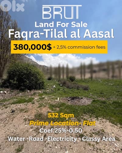 Amazing Flat Land for Sale in Tilal Al Aasal Faqra Kfardebian