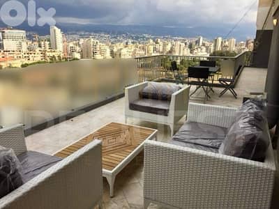 Apartment For Rent in Ras El Nabeh شقة مع تراس للايجار في راس النبع