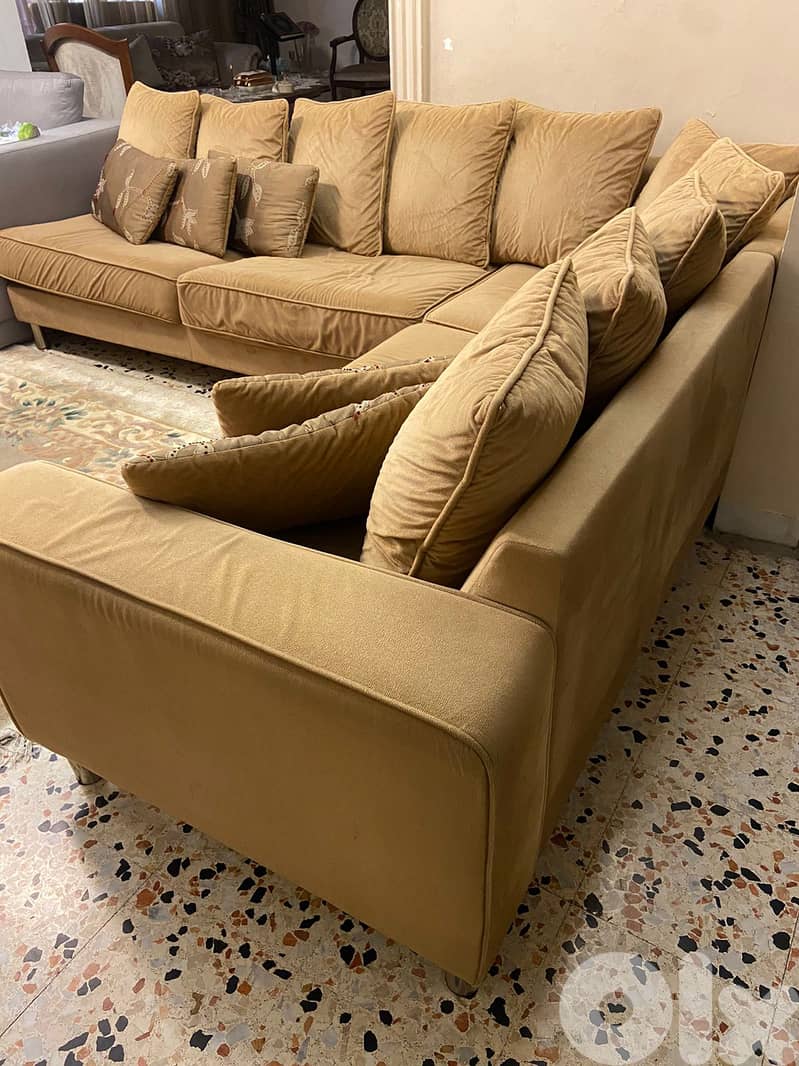 مبيع  طقم  صوفا  زاوية 1