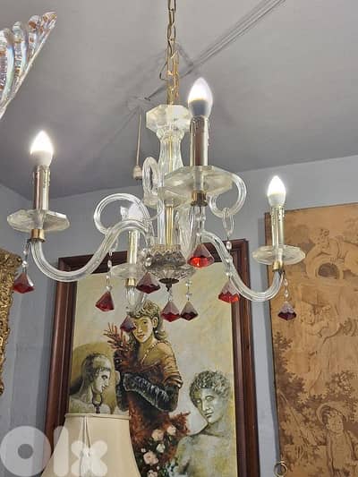 murano 4 lamps small chandelier