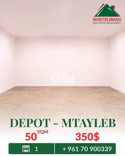 50 sqm Depot For Rent in Mtayleb مطيلب