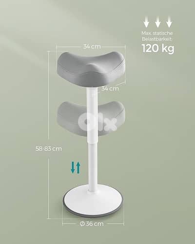 Standing Stool 360° Tilting Desk Chair Height Adjustable