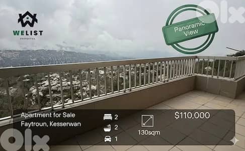 Apartment for sale in Faytroun شقة للبيع في منطقة فيطرون
