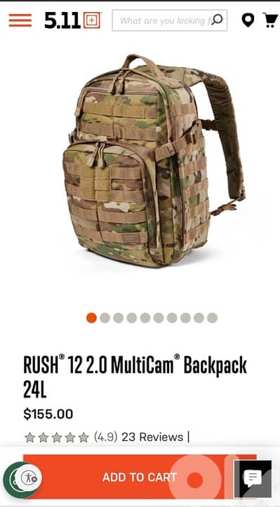 orginal 5.11 Army Backpack
