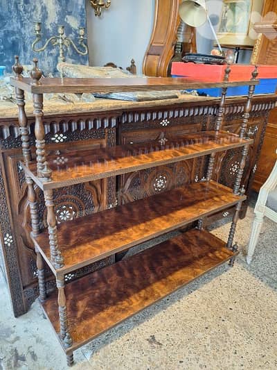 antique english solid wood stand
