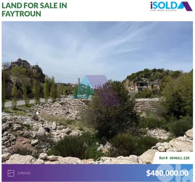2310m2 land+mountain view 4sale in Faytroun - أرض للبيع في فيطرون