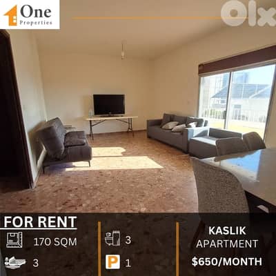APARTMENT FOR RENT IN KASLIK